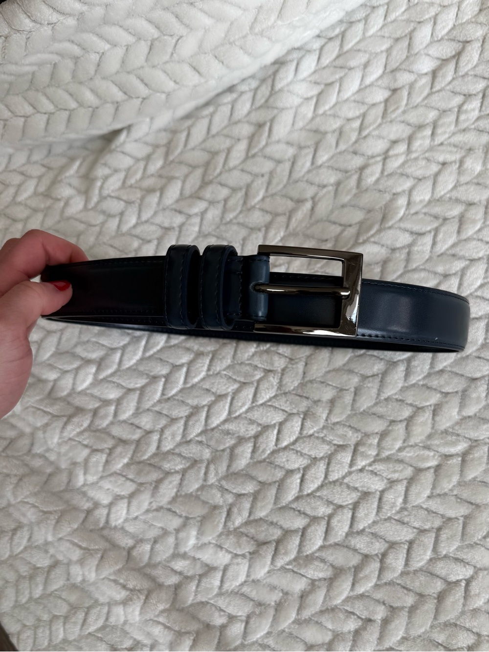 Mio Marino Belt dark navy/grey size 34” men’s
